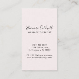 Zen Stones Symbol Logo Blush Pink Massage Therapy Business Card | Zazzle