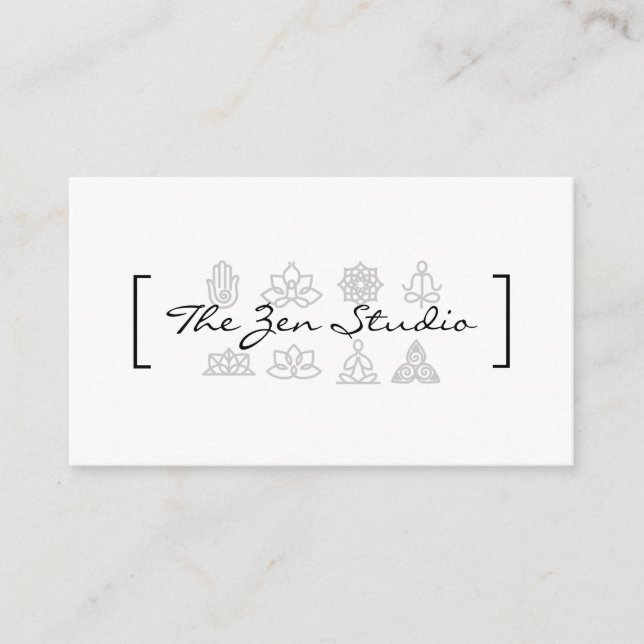 Zen Studio | Meditation | Yoga Studio Appointment Card (Front)