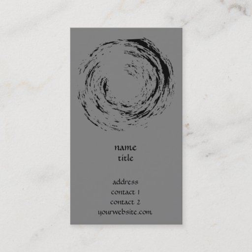 Customizable Zen Style - Circle in Brush Painting Business Business Card Templates
