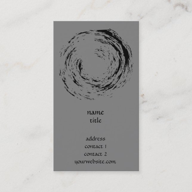 Zen Style - Circle in Brush Painting Business Card (Front)