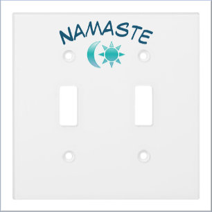 Zen Sun and Moon Namaste Light Switch Cover