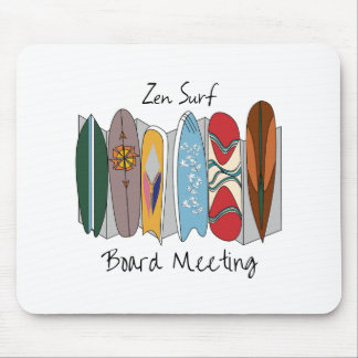 Zen Surf Board Meeting Mouse Pad