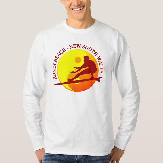 Zen Surfer (Sunburst) Bondi Beach T-Shirt (Front)