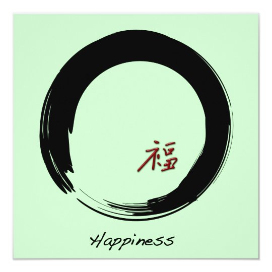 Zen Symbol with Happiness Character Card