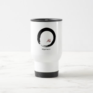 Zen Symbol with Happiness Character Travel Mug