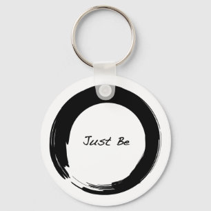 Zen Symbol with "Just Be" Keychain