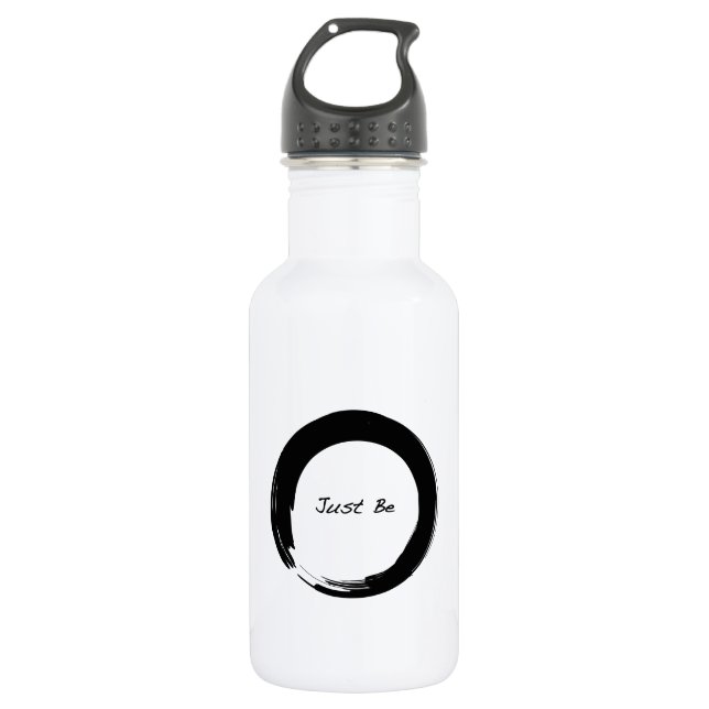 Zen Symbol with "Just Be" Stainless Steel Water Bottle (Front)