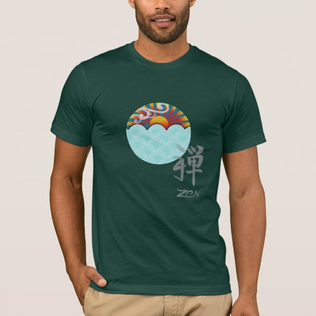 Zen t-shirt with wind and water (Front)
