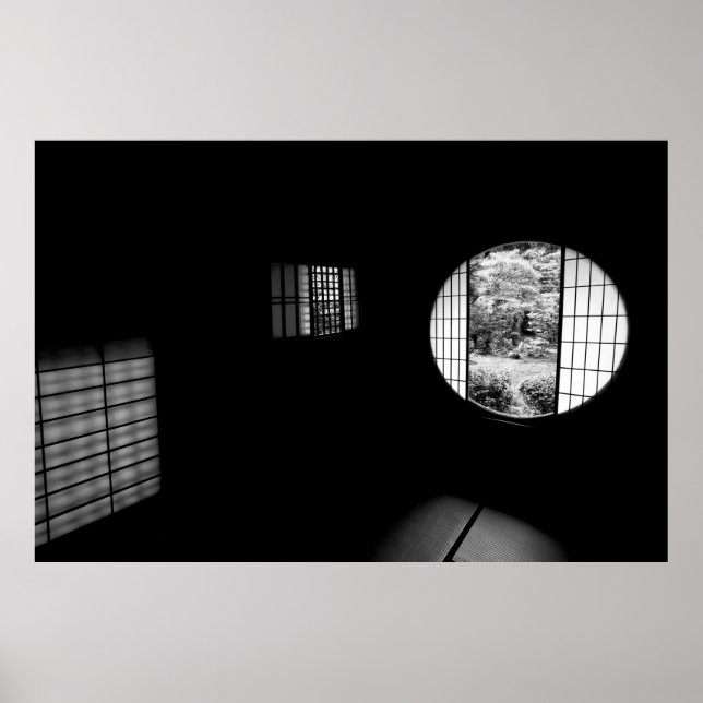 ZEN TEMPLE TEA HOUSE INTERIOR POSTER (Front)