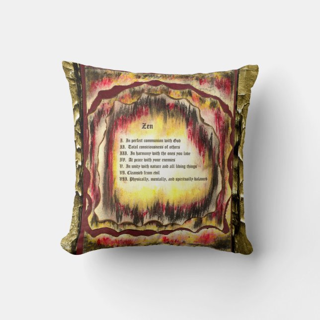 Zen Throw Pillow (Front)