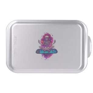 Zen to the Bone � Funny Space Yoga Skeleton Cake Pan