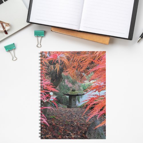 Zen Tranquility Autumn Garden Notebook