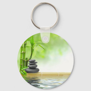 Zen tranquility water garden by healing love keychain