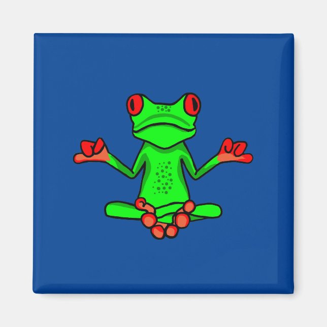 Zen Tree Frog Magnet (Front)