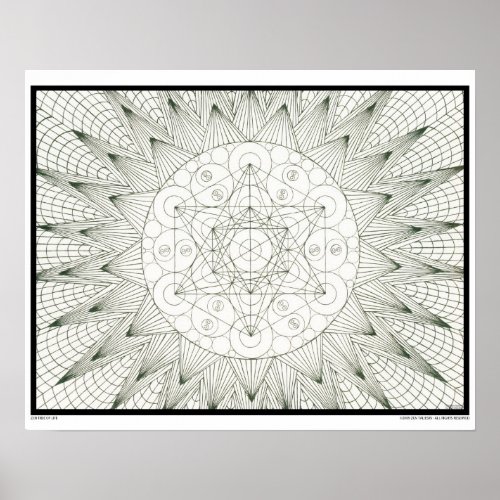 Zen Tree of Life Coloring Poster