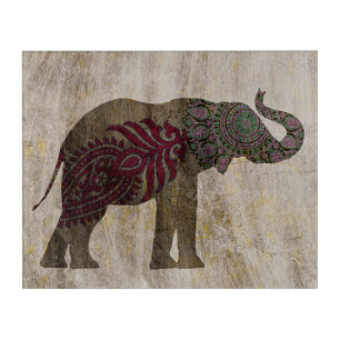 Zen Tribal Elephant Acrylic Print