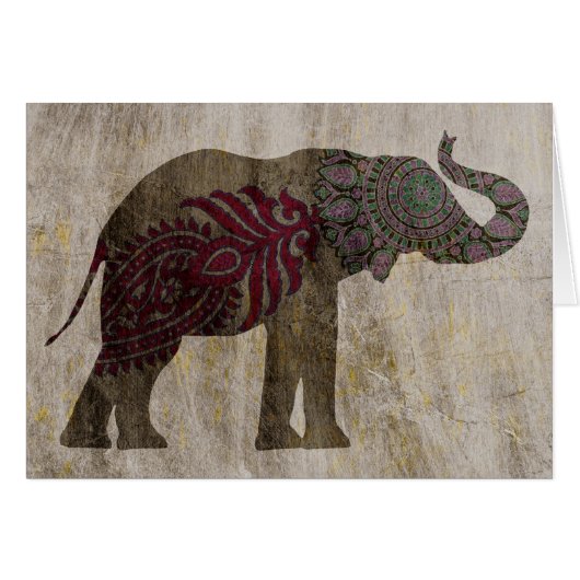 Zen Tribal Elephant Cards (Front Horizontal)