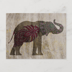 Zen Tribal Elephant Postcard
