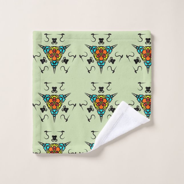 Zen Tribal Totem Bath Towel Set (Wash Cloth)