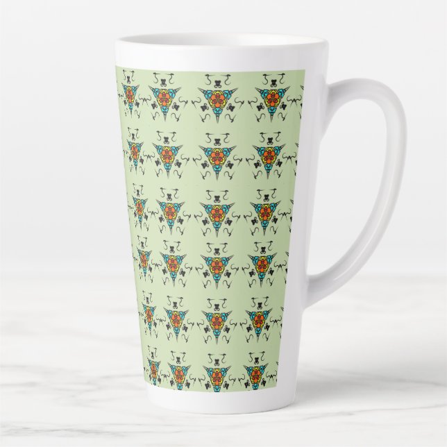 Zen Tribal Totem" Latte Mug (Right)