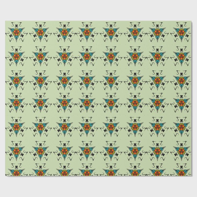 Zen Tribal Totem" Wrapping Paper (Flat)