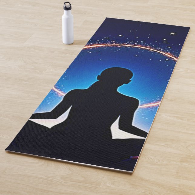 Zen Under Stars: Cosmic Meditation Yoga Mat (In Situ)