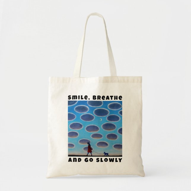 Zen Walk/Walking The Dog Tote Bag (Front)