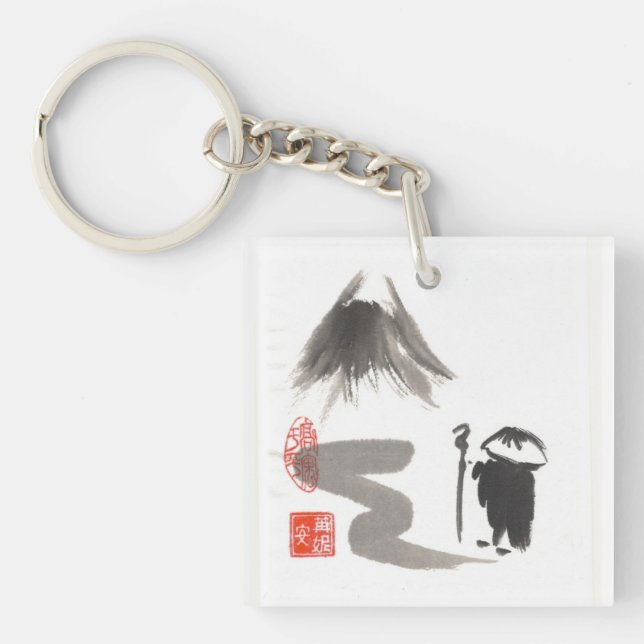Zen Wandering Pilgrim Keychain (Front)