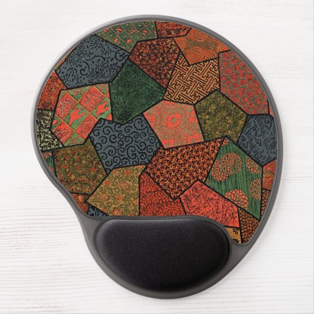 Zen Washi Patchwork Gel Mouse Pad (Front)