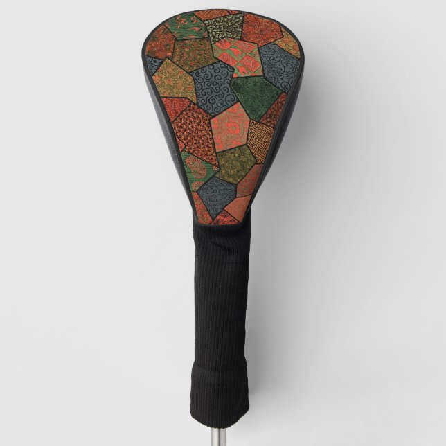 Zen Washi Patchwork Golf Head Cover (Front)