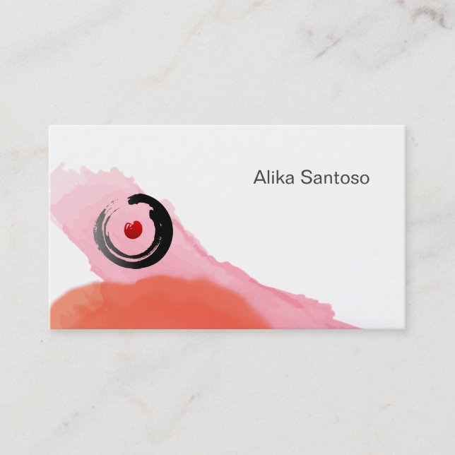 Zen - Watercolor Business Card (Front)