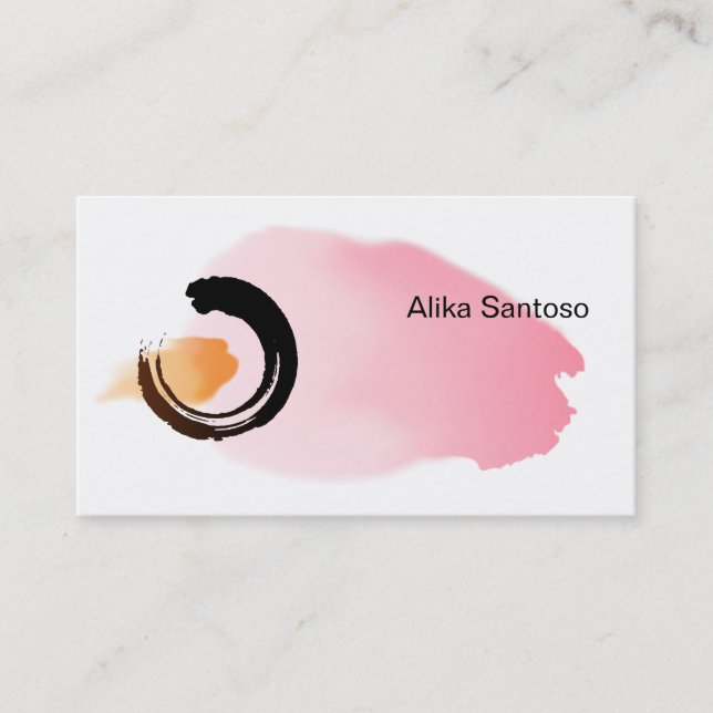 Zen - Watercolor Business Card (Front)