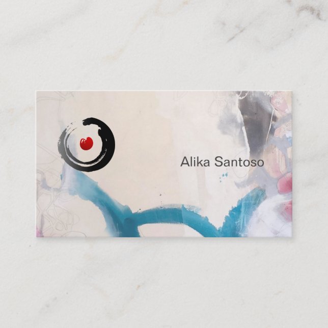 Zen - Watercolor Business Card (Front)
