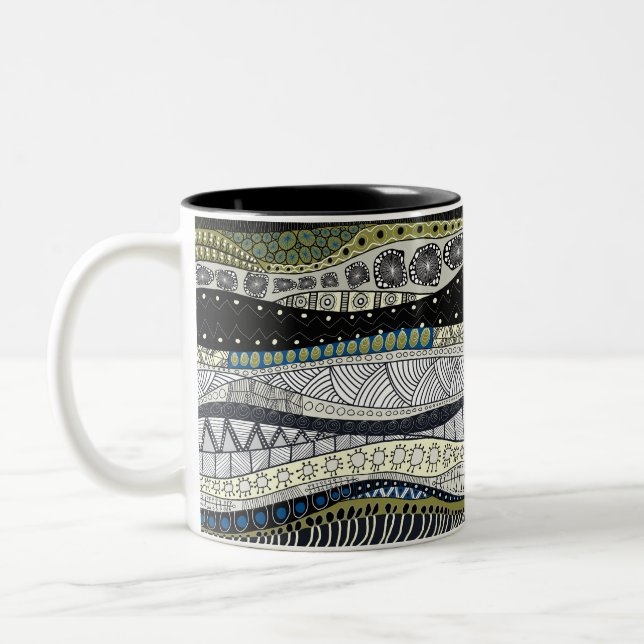 Zen Waves Abstract Design Mug (Left)