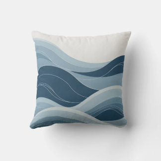 Zen Waves Throw Pillow