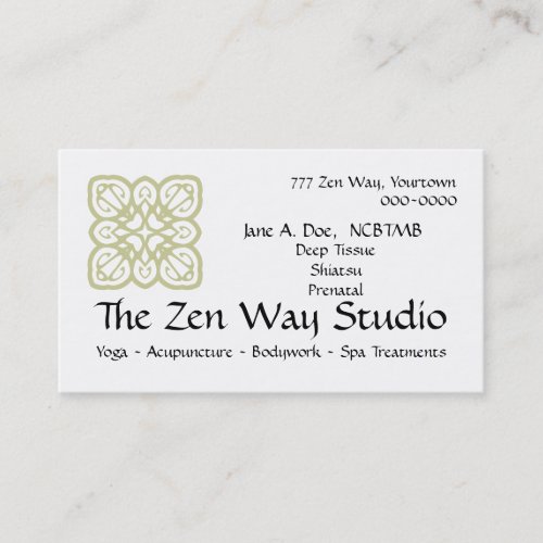 Zen Way Bodywork Card Business Card