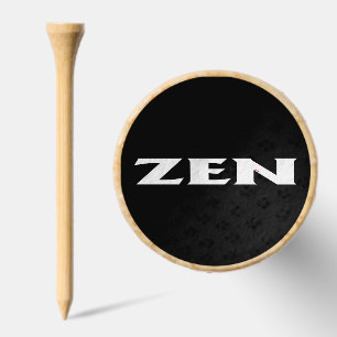 Zen white bamboo black golf tee top