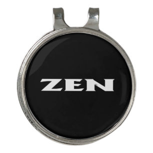 Zen white black hat clip