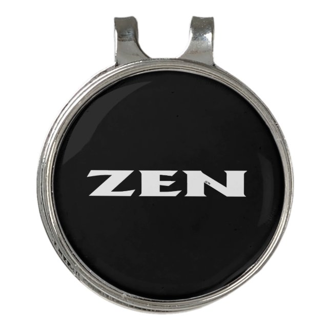 Zen white black hat clip (Front)