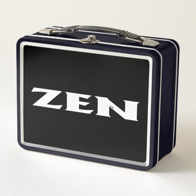 Zen white black lunchbox (Front)