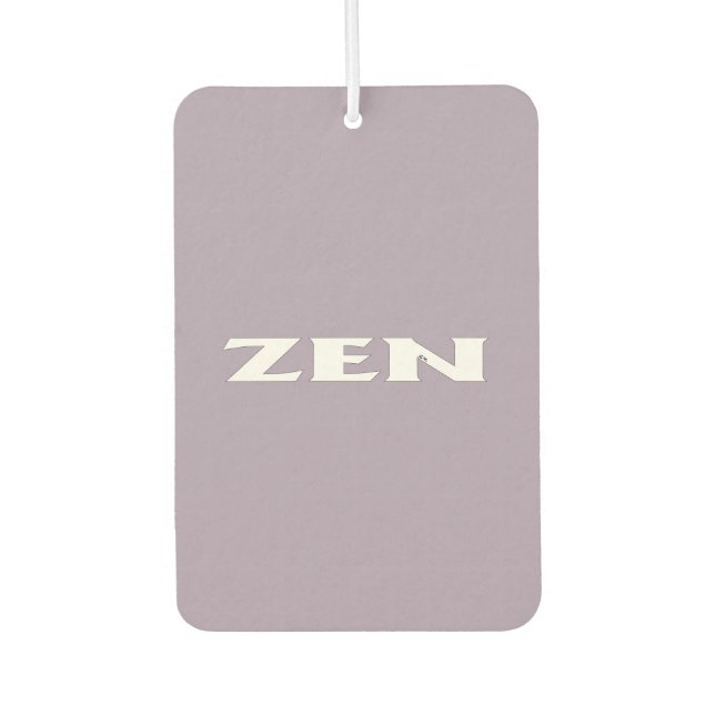 Zen white gray car air freshener (Front)