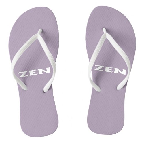 Zen white gray flip flops