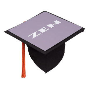 Zen white gray graduation cap