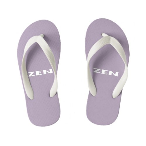 Zen white gray toddler flip flops