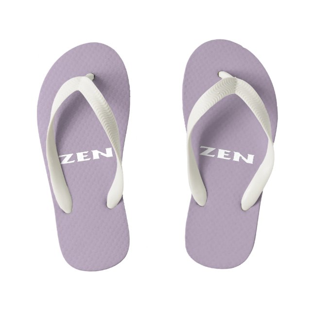 Zen white gray toddler flip flops (Footbed)