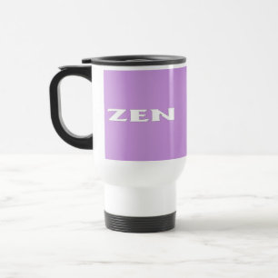 Zen white lilac travel mug