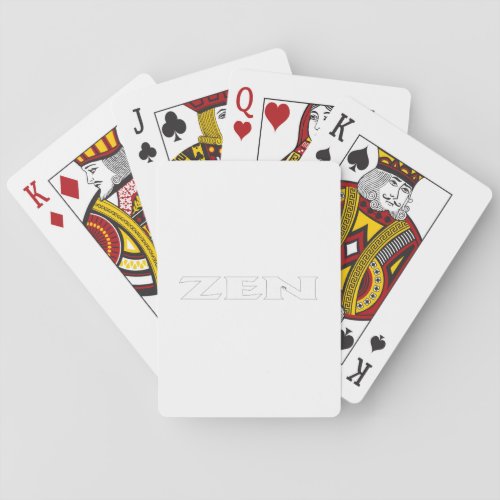 Zen white line playing cards