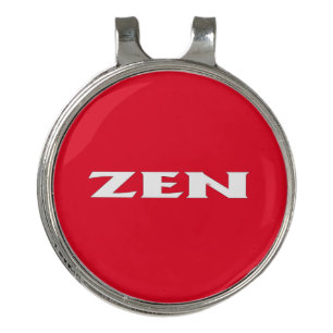 Zen white red hat clip