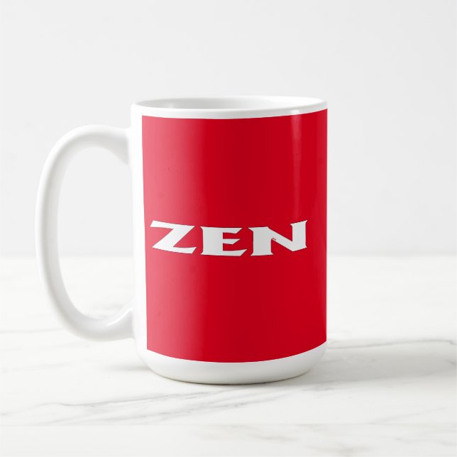 Zen white red mug (Left)