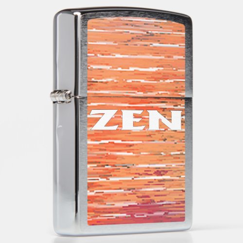 Zen white reeds brushed chrome Zippo lighter